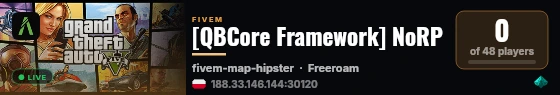 [QBCore Framework] NoRP live status badge