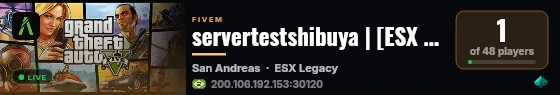 servertestshibuya | [ESX Legacy] live status badge