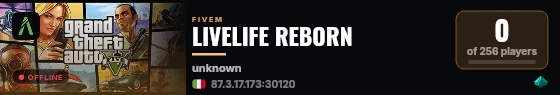 LIVELIFE REBORN live status badge