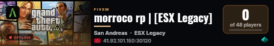 morroco rp | [ESX Legacy] live status badge