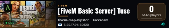 [FiveM Basic Server] Tuse live status badge