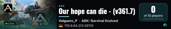 Our hope can die - (v361.7) live status badge