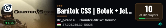 Barátok CSS | Botok + Jelszó live status badge
