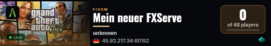 Mein neuer FXServe live status badge