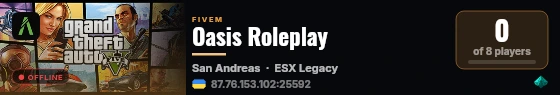 Oasis Roleplay live status badge