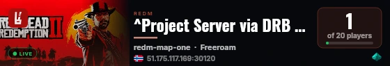 ^Project Server via DRB Studios live status badge