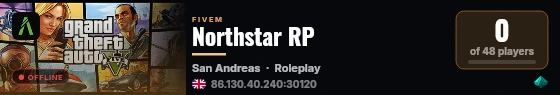 Northstar RP live status badge