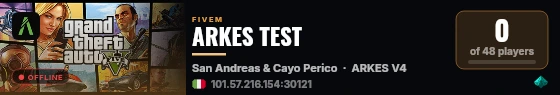 ARKES TEST live status badge
