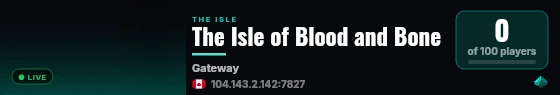 The Isle of Blood and Bone live status badge