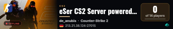 eSer CS2 Server powered by M.o.r.F. live status badge