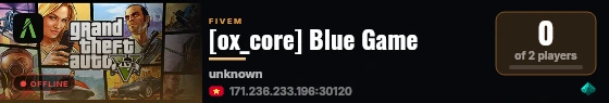 [ox_core] Blue Game live status badge
