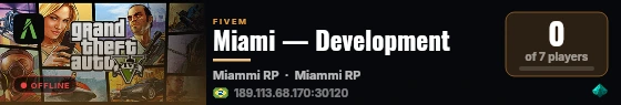Miami — Development live status badge
