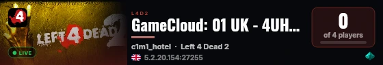 GameCloud: 01 UK - 4UHost.UK live status badge