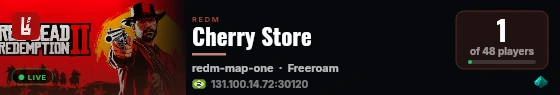 Cherry Store live status badge