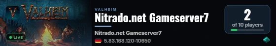 Nitrado.net Gameserver7 live status badge