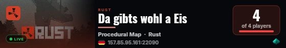 Da gibts wohl a Eis live status badge