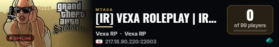 [IR] VEXA ROLEPLAY | IRAN | Hajm Server: 700 MB live status badge