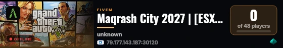 Maqrash City 2027 | [ESX Legacy] live status badge