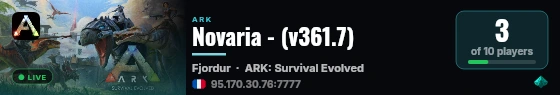 Novaria - (v361.7) live status badge