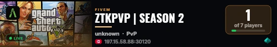 ZTKPVP | SEASON 2 live status badge
