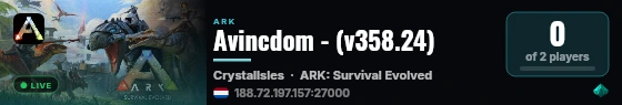 Avincdom - (v358.24) live status badge