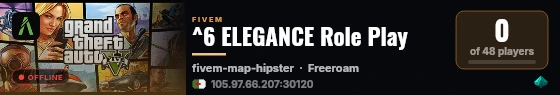 ^6 ELEGANCE Role Play live status badge