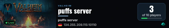puffs server live status badge