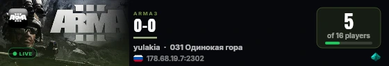 0-0 live status badge