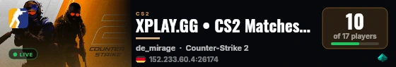 XPLAY.GG • CS2 Matches #1211 live status badge