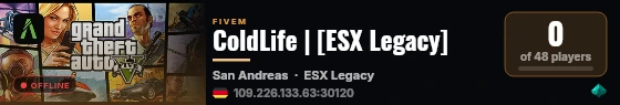 ColdLife | [ESX Legacy] live status badge