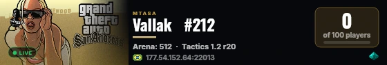Vallak   #212 live status badge