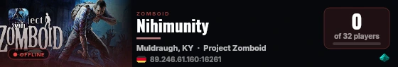 Nihimunity live status badge
