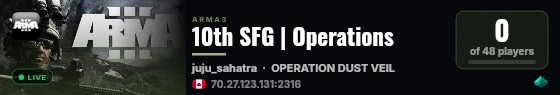 10th SFG | Operations live status badge