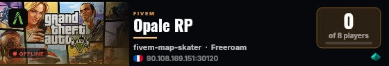 Opale RP live status badge