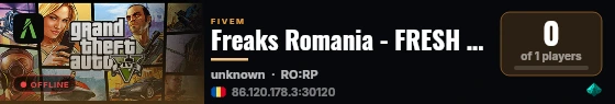 Freaks Romania - FRESH WIPED live status badge