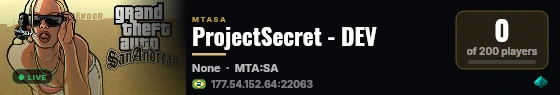 ProjectSecret - DEV live status badge