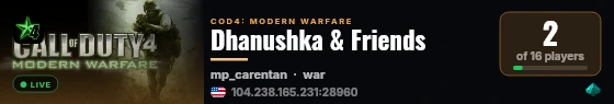 Dhanushka & Friends live status badge