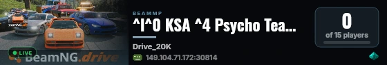 ^l^0 KSA ^4 Psycho Team ^0 #1 | ^a Low Ping ^0 | ^7 KSA - QTR - UAE - KWT - OMAN | ^9 discord.gg/p-t live status badge