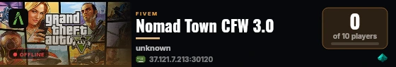Nomad Town CFW 3.0 live status badge