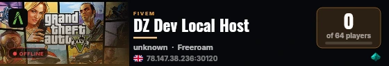 DZ Dev Local Host live status badge