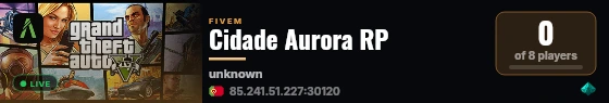 Cidade Aurora RP live status badge