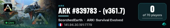 ARK #839783 - (v361.7) live status badge