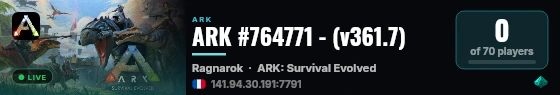 ARK #764771 - (v361.7) live status badge
