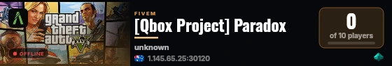 [Qbox Project] Paradox live status badge