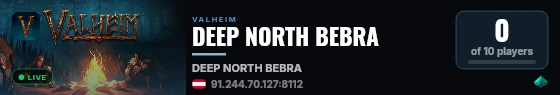 DEEP NORTH BEBRA live status badge