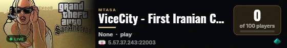 ViceCity - First Iranian Custom Map Server live status badge