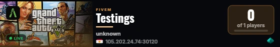 Testings live status badge