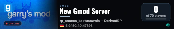 New Gmod Server live status badge