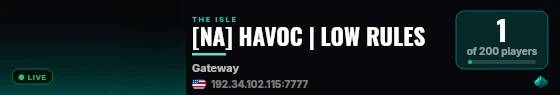 [NA] HAVOC | LOW RULES live status badge