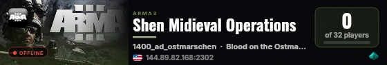 Shen Midieval Operations live status badge